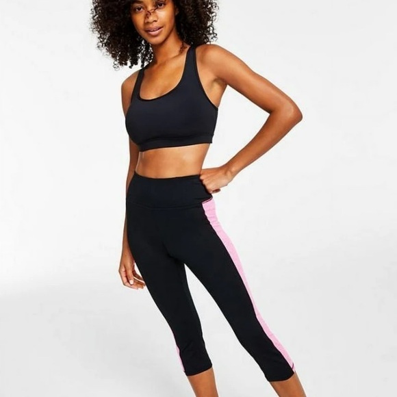 ID Ideology Women's Colorblocked Cropped Leggings Pink phalaeno Size 1X - Picture 7 of 11